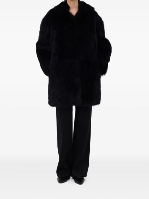 LouLou de Saison shearling spread-collar coat - Black - zdjęcie produktu nr 2