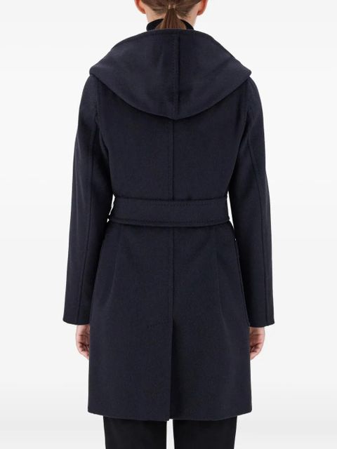 Max Mara Rialto hooded belted coat - Blue