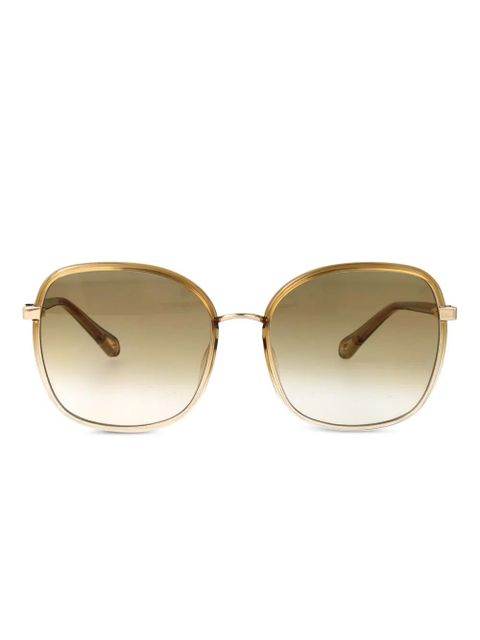 Chloé Eyewear square-frame sunglasses - Brown - zdjęcie produktu nr 1