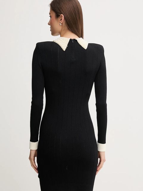 Gaudi sukienka kolor czarny mini dopasowana 521FD13007