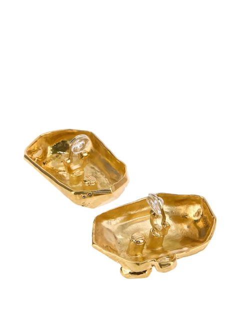 Saint Laurent organic metal earrings - Gold - zdjęcie produktu nr 2
