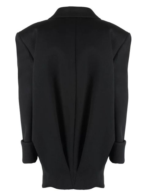 Saint Laurent double-breasted wool coat - Black - zdjęcie produktu nr 2