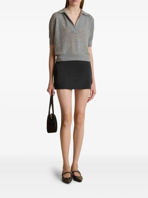 KHAITE Jett mini skirt - Black