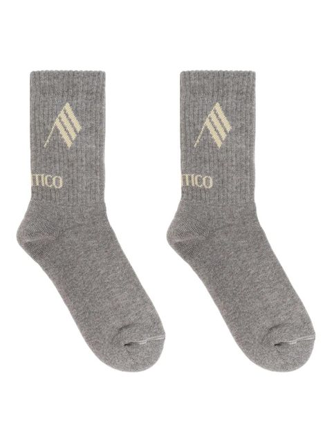 The Attico logo-detail socks - Grey - zdjęcie produktu nr 1