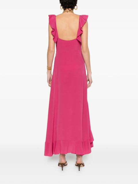 Chloé ruffled silk dress - Pink