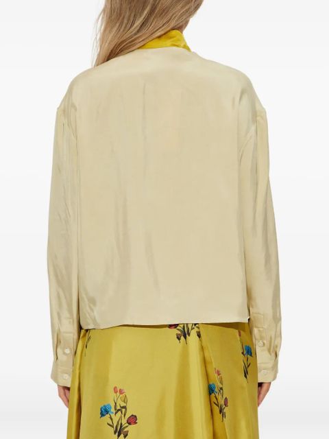Marni satin-bow blouse - Yellow