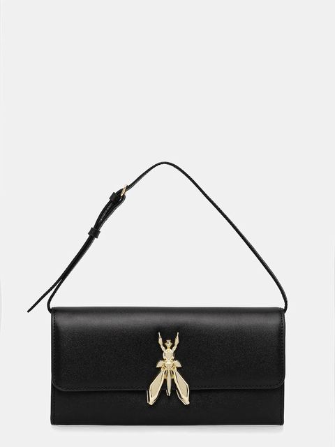 Patrizia Pepe torebka skórzana kolor czarny 8B0304 L061 - zdjęcie produktu nr 1