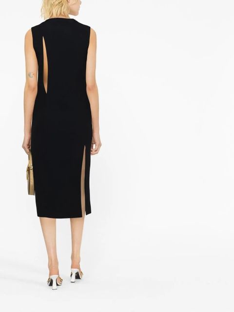 Versace cut-out sleeveless midi dress - Black