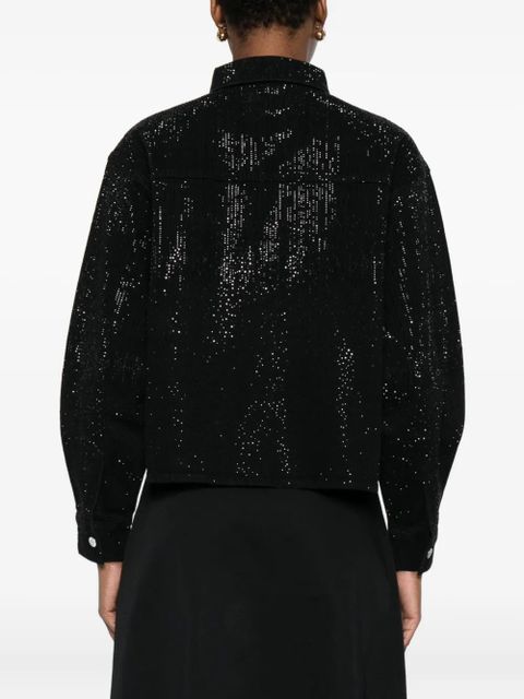 Maje sequin-embellished shirt - Black