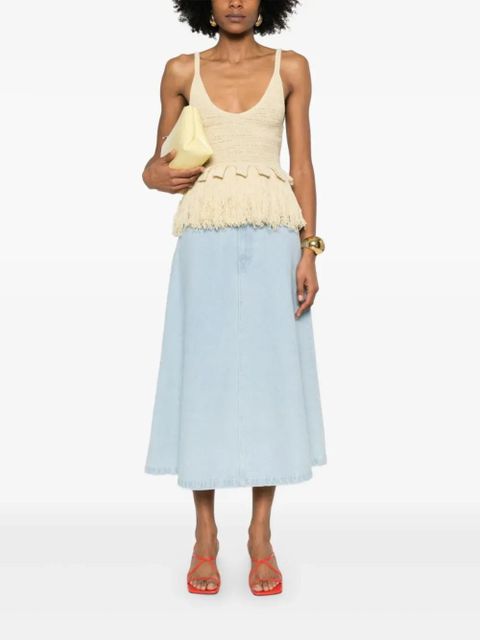 Nanushka fringed top - Yellow - zdjęcie produktu nr 2