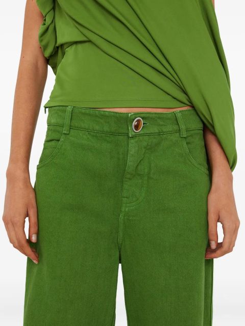 Christopher Esber five-pocket cotton jeans - Green