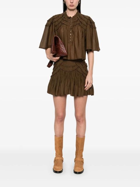 MARANT ÉTOILE Ceola mini skirt - Brown