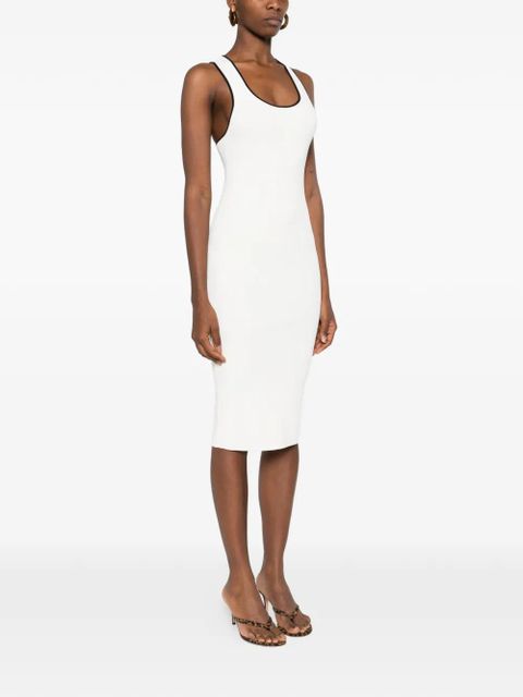 Gucci logo-motif midi dress - White