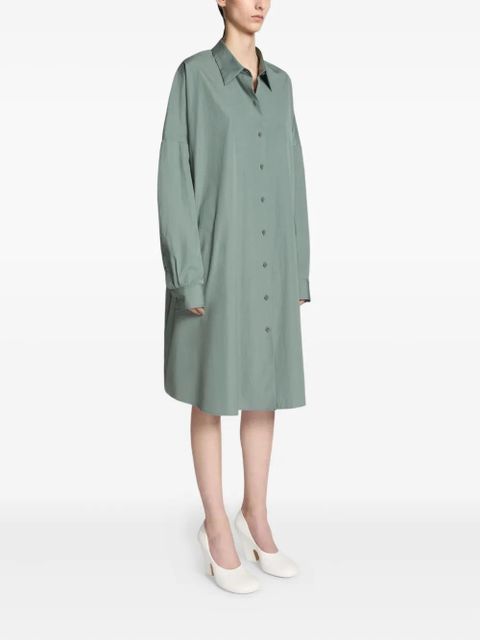 DRIES VAN NOTEN cotton shirt midi dress - Green