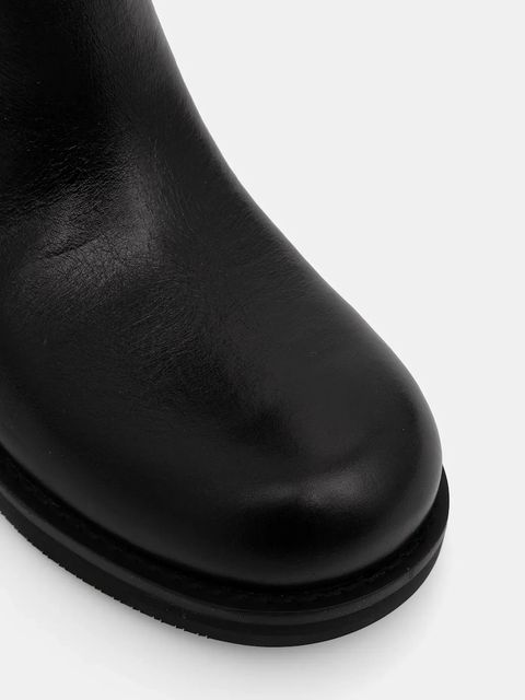 MICHAEL Michael Kors kozaki skórzane Darrington damskie kolor czarny na platformie 40F5DTFB6L.001