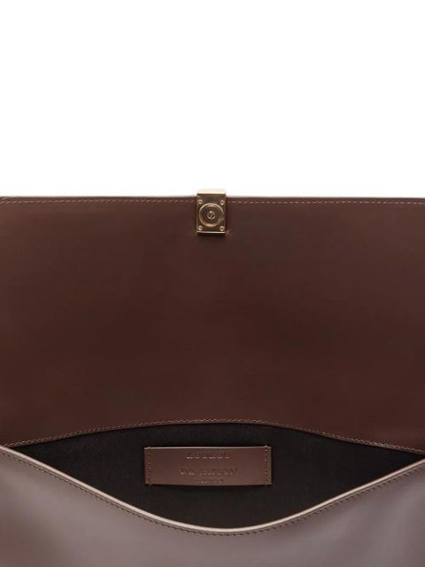 LouLou de Saison Elmer leather clutch - Brown