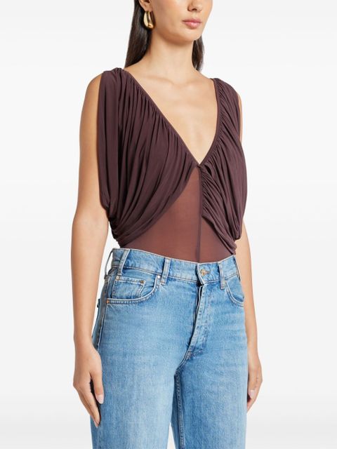 Magda Butrym ruched bodysuit - Purple - zdjęcie produktu nr 2