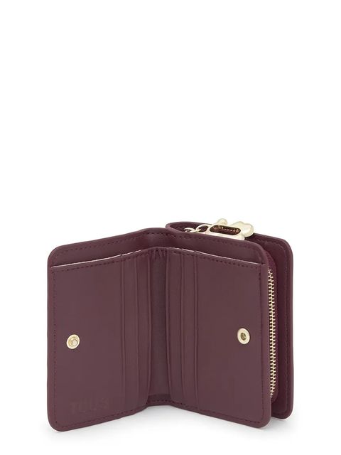Tous portfel skórzany FOLD damski kolor bordowy 2002306021 - zdjęcie produktu nr 2