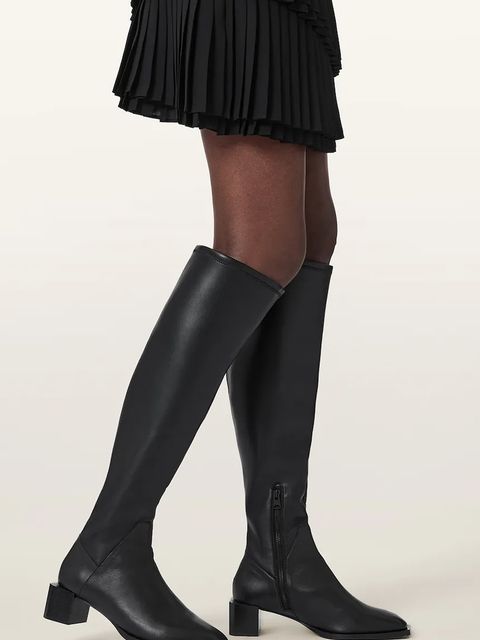 AllSaints kozaki skórzane Avril Knee High Boot
