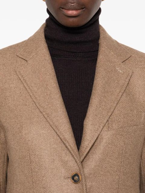 Max Mara patch-pocket notched jacket - Brown