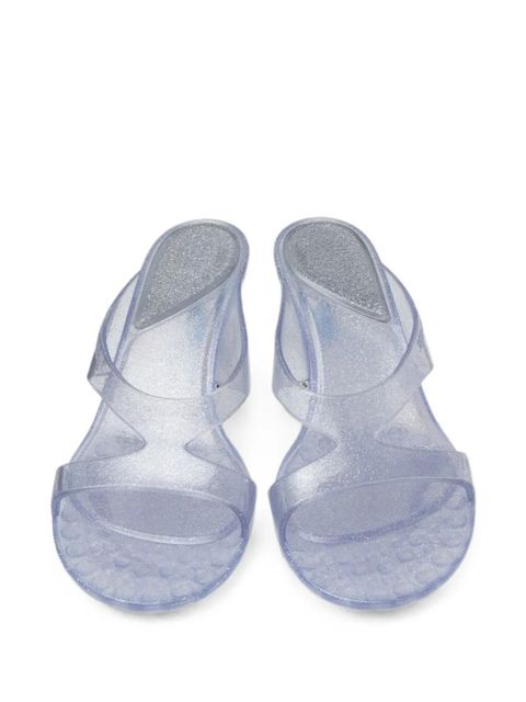 Jimmy Choo Jelly Drop glitter-detail mules - Silver