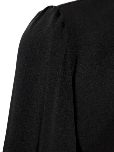 Max Mara tie-fastening puff-sleeve blouse - Black