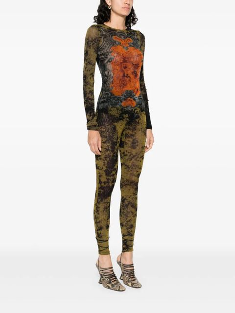 Jean Paul Gaultier abstract-print jumpsuit - Black