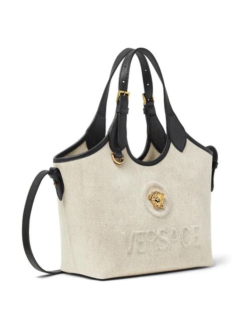 Versace mini Medusa-appliqué tote bag - Neutrals