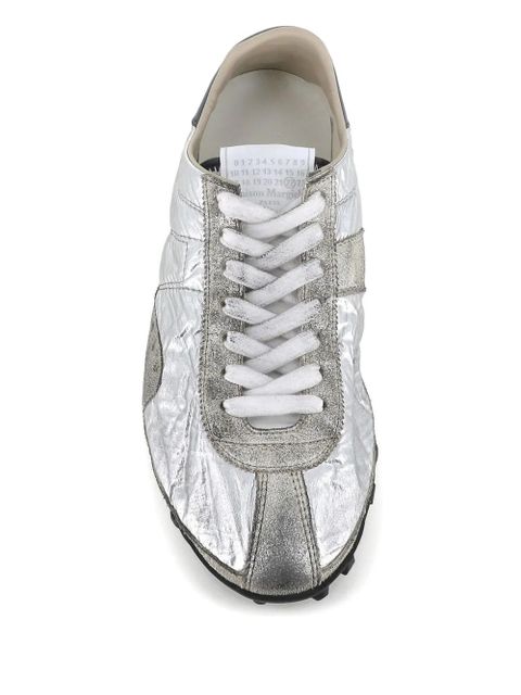 Maison Margiela textured lace-up sneakers - Silver - zdjęcie produktu nr 2