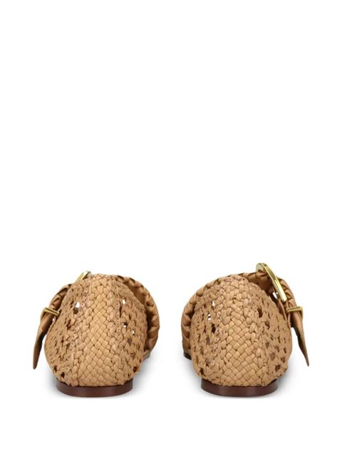ZIMMERMANN Alchemy woven leather flat pumps - Brown