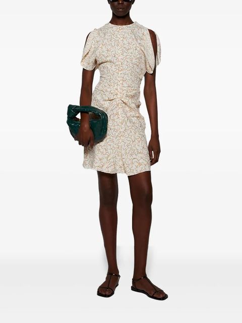 Victoria Beckham gathered-waist mini dress - Neutrals - zdjęcie produktu nr 2