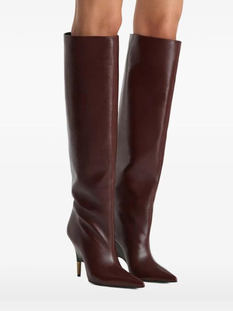 KHAITE Bella knee-high boots - Red