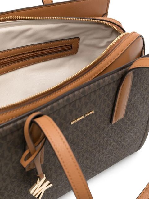Michael Kors logo print tote bag - Brown