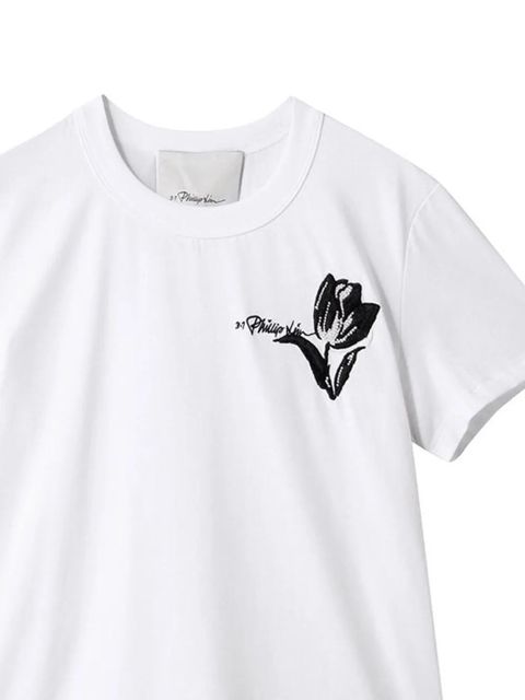 3.1 Phillip Lim tulip embroidered T-shirt - White - zdjęcie produktu nr 2
