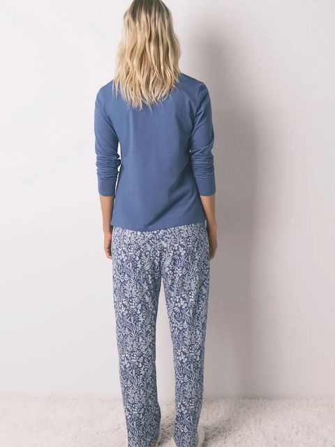 women'secret piżama bawełniana damska kolor niebieski bawełniana 3592439 - zdjęcie produktu nr 2