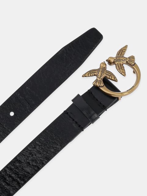 Pinko pasek skórzany damski kolor czarny 105459 A2QE - zdjęcie produktu nr 2