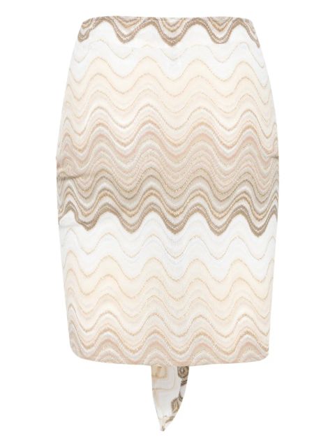 MC2 Saint Barth wave-motif pareo - Neutrals