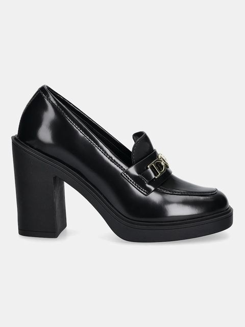 Love Moschino czółenka skórzane kolor czarny na słupku JA1018AG1NJD0000 - zdjęcie produktu nr 1