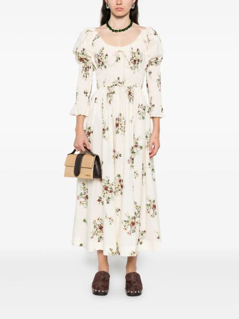 DÔEN Kaira floral-print maxi dress - Neutrals