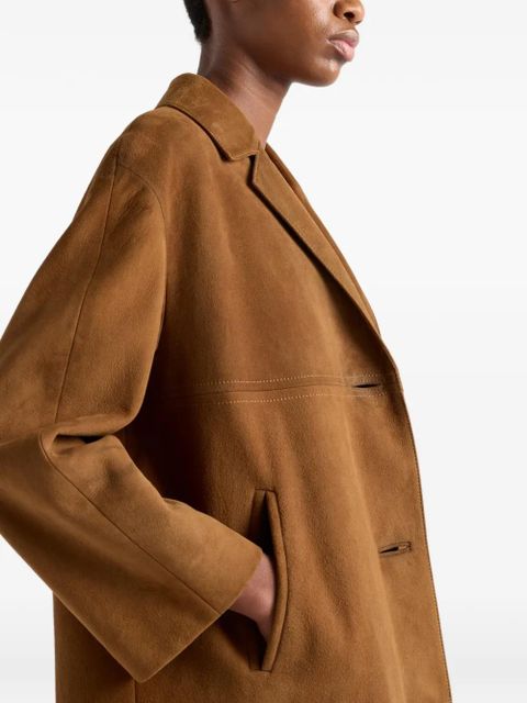 Prada suede coat - Brown