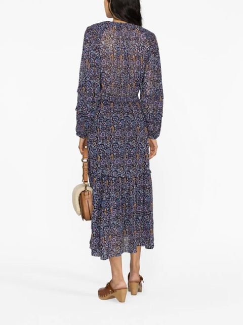 MARANT ÉTOILE Naema floral-print midi dress - Blue