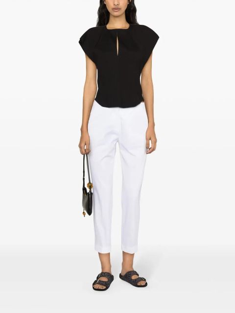 ETRO stretch-cotton cropped trousers - White