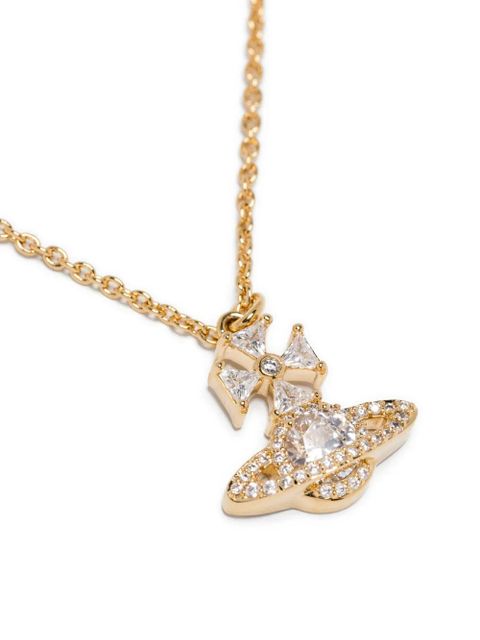 Vivienne Westwood Natalina rhinestone-embellished necklace - Gold - zdjęcie produktu nr 2