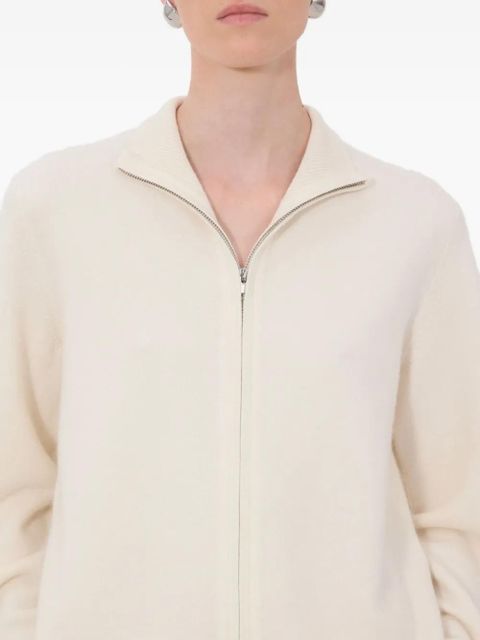 LouLou de Saison Gabi zipped stand-collar cardigan - Neutrals
