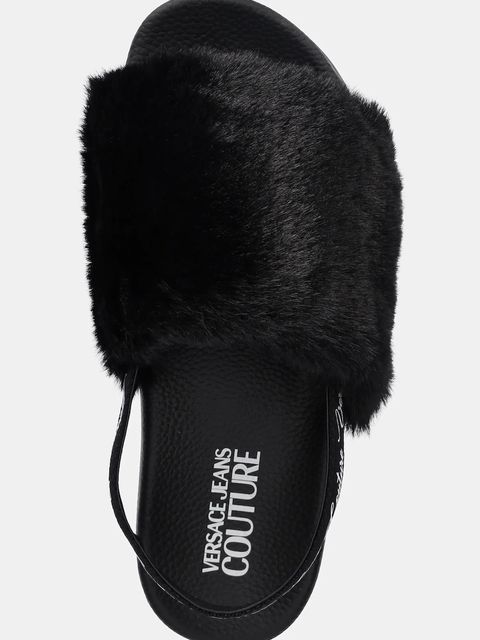 Versace Jeans Couture klapki damskie kolor czarny 79VA3SQ6 ZS359 899