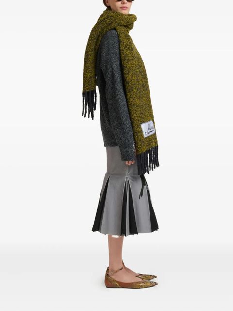 Marni fringed scarf - Green