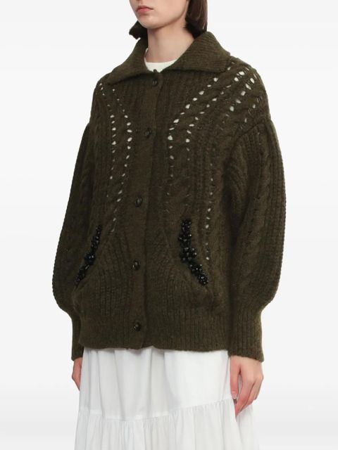 Simone Rocha chunk-knit cardigan - Green