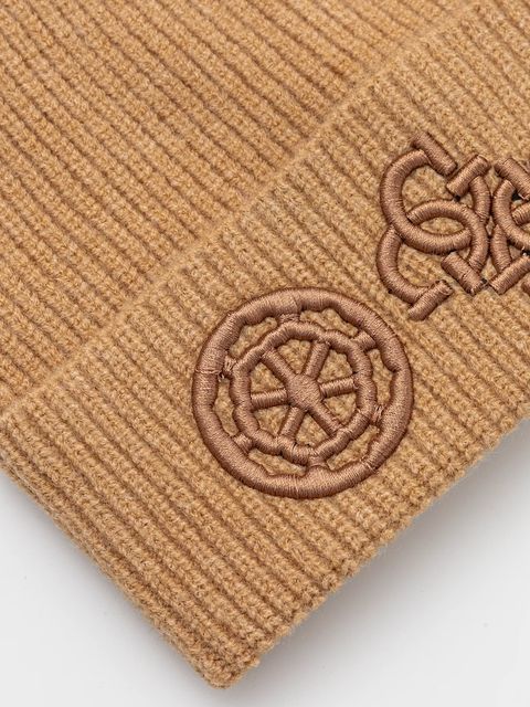 Guess czapka z domieszką wełny kolor beżowy AW5177 POL01