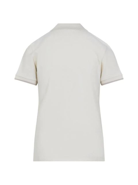 Moncler emblem trimmed polo - Neutrals - zdjęcie produktu nr 2