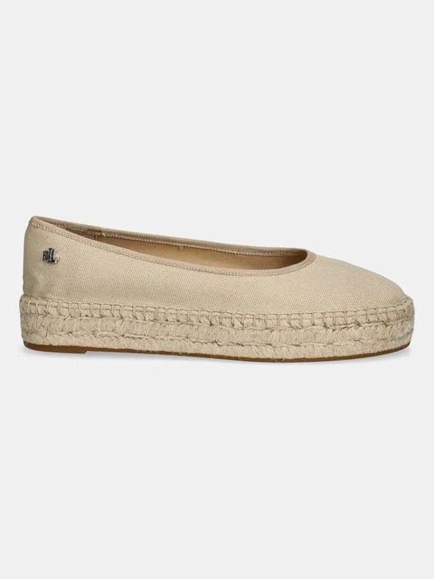 Lauren Ralph Lauren espadryle Luize Ballet kolor beżowy na koturnie 802959187008 - zdjęcie produktu nr 2